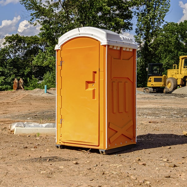 what is the maximum capacity for a single portable restroom in Harmon